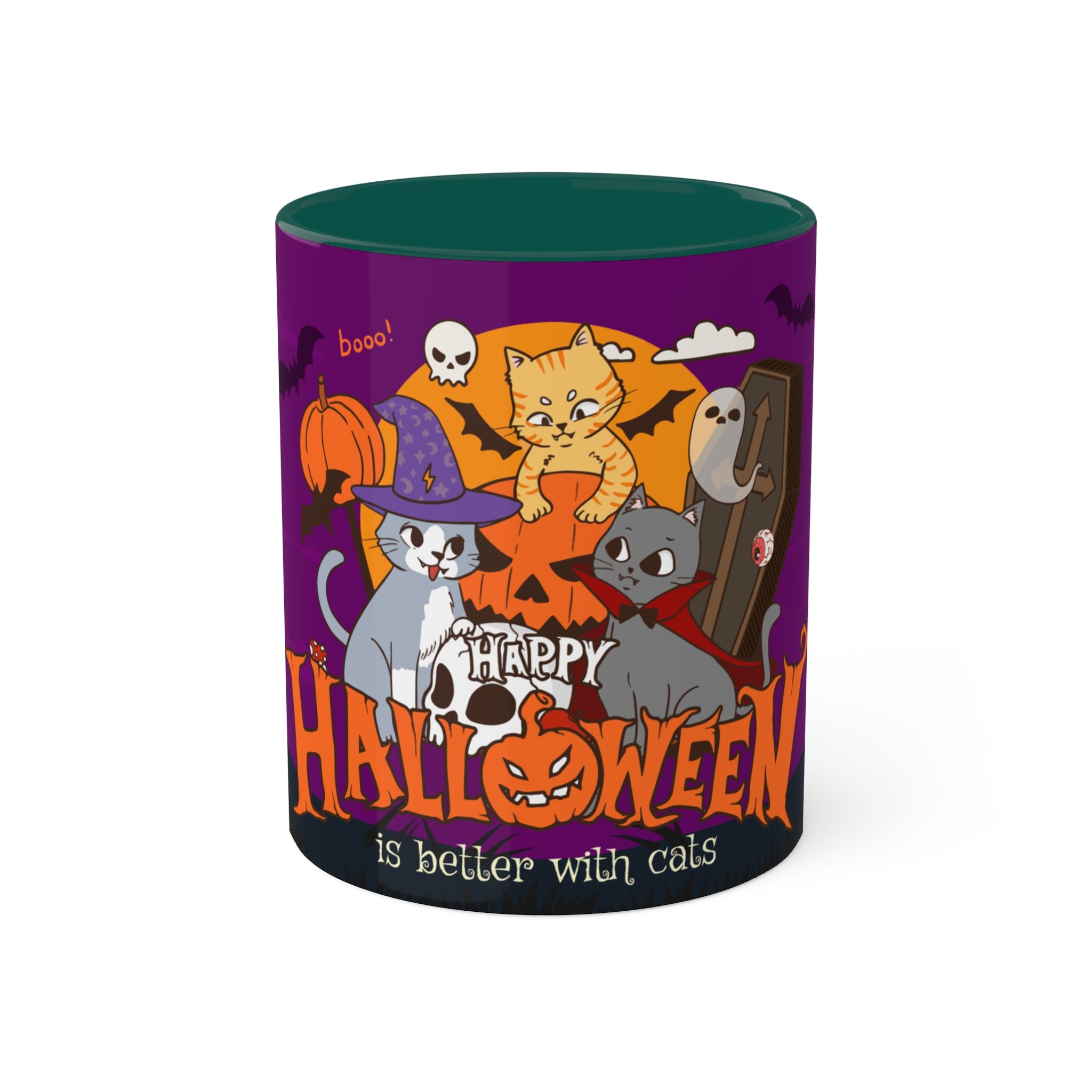 Happy Halloween is Better with Cats | Colorful Mugs